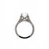 Round natural diamond engagement ring, 3-sided pave with criss-cross floating prongs – view 3 of 3