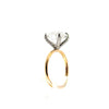 Round natural diamond engagement ring, diamond encrusted prongs & 1.50mm tube shank – view 3 of 3