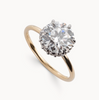 Round natural diamond engagement ring, shared bead reverse halo & 1.50mm tube shank – view 3 of 5