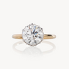Round natural diamond engagement ring, shared bead reverse halo & 1.50mm tube shank – view 2 of 5