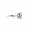 Round natural diamond engagement ring, tapered baguette design – view 2 of 3