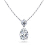 Round & Pear Shape Diamond Pendant - Available in.49 - 1.71ct - Lab / Natural Necklace