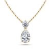 Round & Pear Shape Diamond Pendant - Available in.49 - 1.71ct - Lab / Natural Necklace