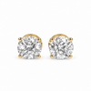 Round Portuguese Cut Diamond Stud Earrings – view 1 of 4