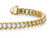 Solitaire Ring Link Tennis Bracelet - Available in.90 - 5.00ct - Lab or Natural Bracelet