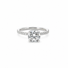 Square Cushion lab diamond engagement ring, reverse halo – view 1 of 3