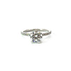 Square Cushion Cut Reverse Halo and Italian Pave Engagement Ring Design- Choice of.50ct /.80ct / 1.00ct or 1.20ct
