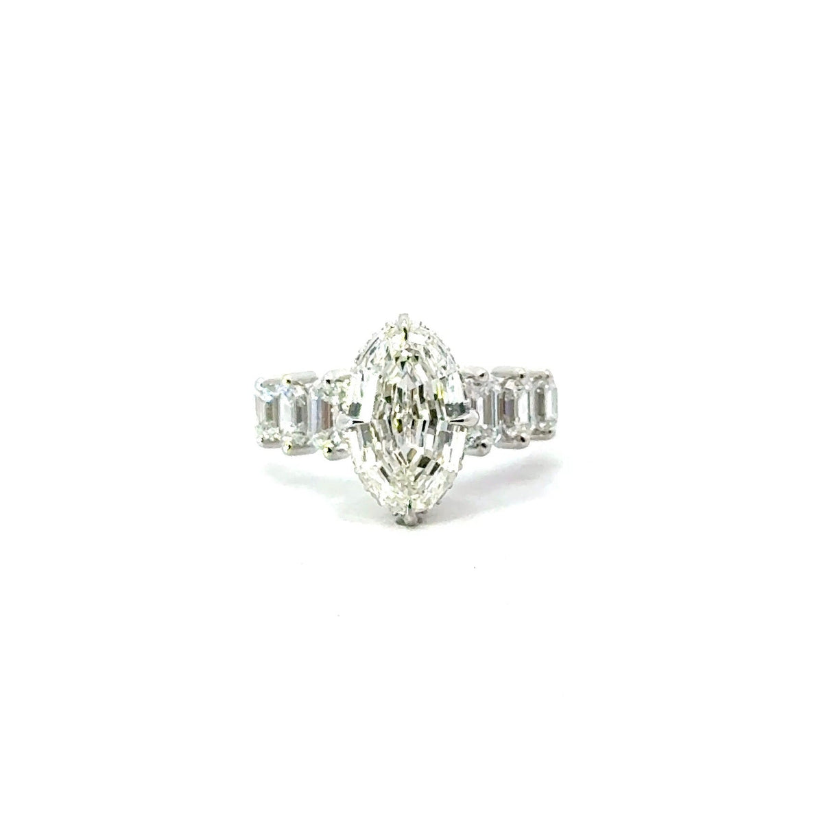 Step-Cut Oval Lab Diamond - Reverse Halo- Available in 1.00ct - 7.00ct - Lab Engagement Ring