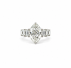 Step-Cut Oval Lab Diamond - Reverse Halo- Available in 1.00ct - 7.00ct - Lab Engagement Ring