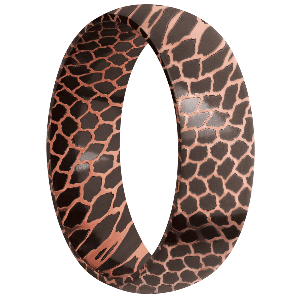 Superconductor Noir + Polish Finish - 7 mm wide Domed Superconductor Noir band. - Custom