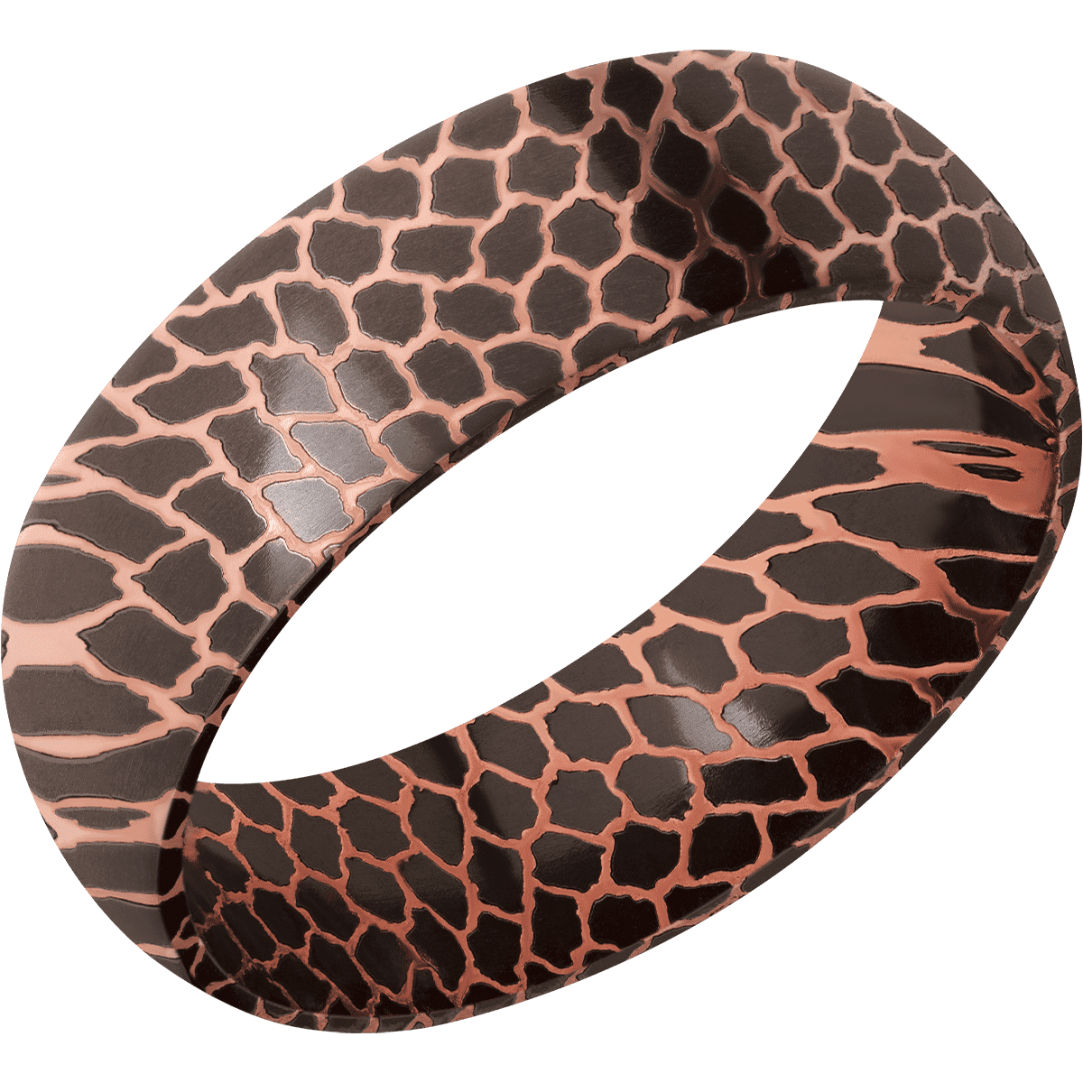 Superconductor Noir + Polish Finish - 7 mm wide Domed Superconductor Noir band. - Custom