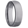 Tantalum + Anglesatin Finish - 7 mm wide Domed Milgrain Edges Tantalum band. - Custom