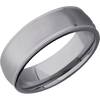 Tantalum + Anglesatin Finish - 7 mm wide Domed Milgrain Edges Tantalum band. - Custom