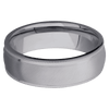 Tantalum + Anglesatin Finish - 7 mm wide Domed Milgrain Edges Tantalum band. - Custom