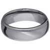 Tantalum + Anglesatin Polish Finish - 7 mm wide Domed Stepped Down Edges Tantalum band. - Custom