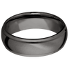 Tantalum Noir + Anglesatin Polish Finish - 7 mm wide Domed Stepped Down Edges Tantalum Noir band. - Custom