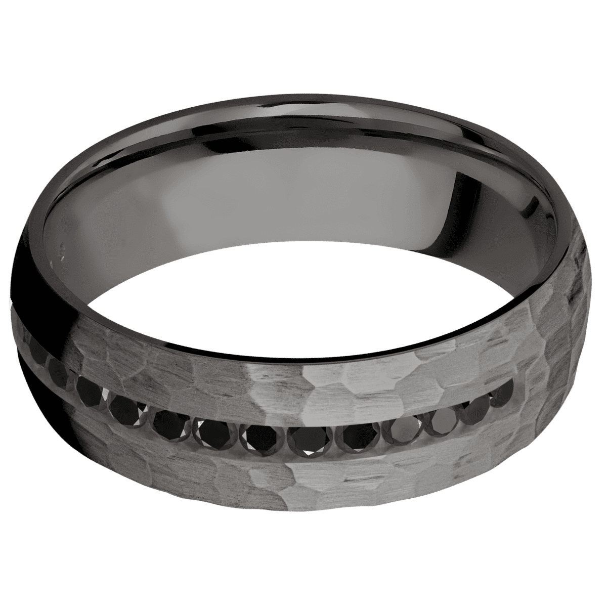 Tantalum Noir + Hammer Finish - NTA7DHALFETERNITYBLKDIA.03CH - Custom