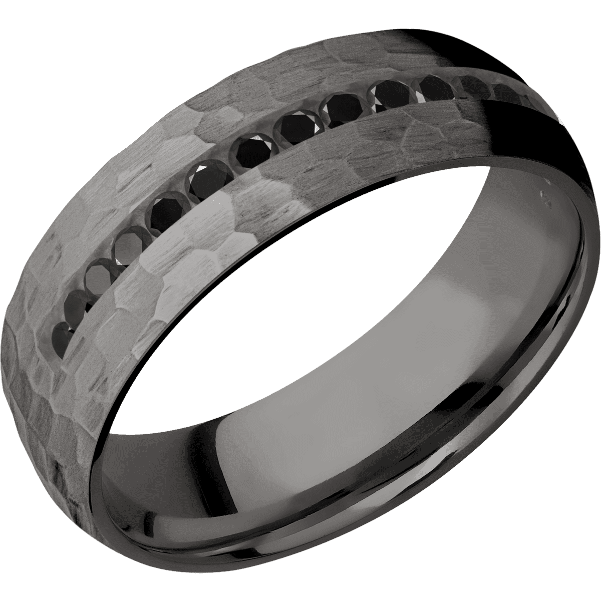 Tantalum Noir + Hammer Finish - NTA7DHALFETERNITYBLKDIA.03CH - Custom