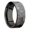 Tantalum Noir + Rock Finish - 8 mm wide Flat Tantalum Noir band. - Custom