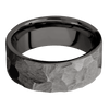 Tantalum Noir + Rock Finish - 8 mm wide Flat Tantalum Noir band. - Custom