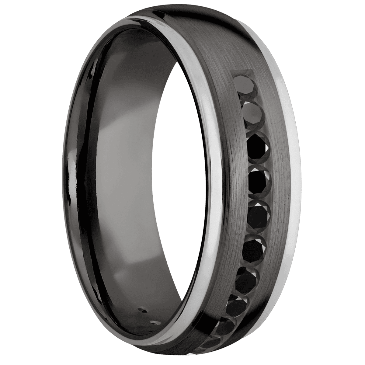 Tantalum Noir + Satin Polish Finish - NTA7DGE21EDGE/PTHALFETERNITYBLKDIA.05CH - Custom