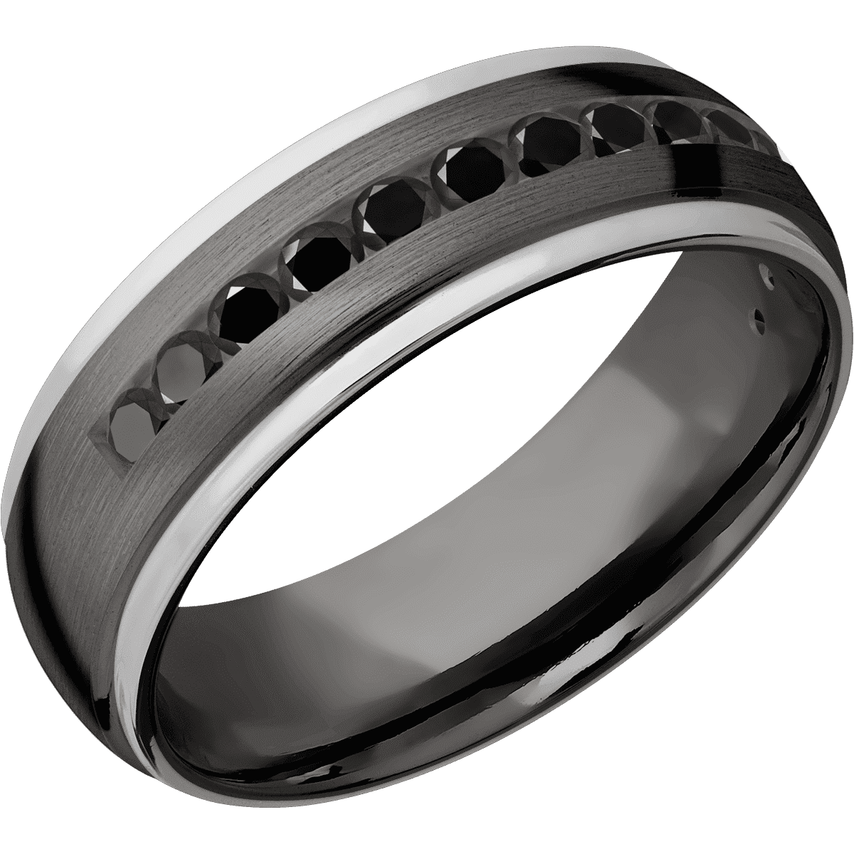 Tantalum Noir + Satin Polish Finish - NTA7DGE21EDGE/PTHALFETERNITYBLKDIA.05CH - Custom
