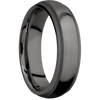 Tantalum Noir + Satin Sand Finish - 6 mm wide Domed Stepped Down Edges Tantalum Noir band. - Custom