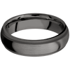 Tantalum Noir + Satin Sand Finish - 6 mm wide Domed Stepped Down Edges Tantalum Noir band. - Custom