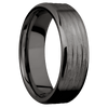 Tantalum Noir + Treebarkh Polish Finish - 7 mm wide Beveled Tantalum Noir band. - Custom