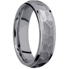 Tantalum + Rock Polish Finish - 6 mm wide Domed Stepped Down Edges Tantalum band. - Custom