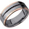 Tantalum + Satin Polish Finish - TA8FGE21EDGE/14KRHALFETERNITYBLKDIA.015CH - Custom