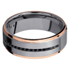 Tantalum + Satin Polish Finish - TA8FGE21EDGE/14KRHALFETERNITYBLKDIA.015CH - Custom