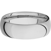 Titanium + Polish Finish - 7 mm wide Domed Titanium band. - Custom