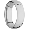 Titanium + Polish Finish - 7 mm wide Domed Titanium band. - Custom