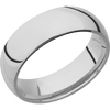 Titanium + Polish Finish - 7 mm wide Domed Titanium band. - Custom
