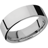 Titanium + Polish Finish - 7 mm wide Flat Titanium band. - Custom