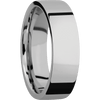 Titanium + Polish Finish - 7 mm wide Flat Titanium band. - Custom