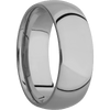 Titanium + Polish Finish - 8 mm wide Domed Titanium band. - Custom