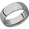 Titanium + Polish Finish - 8 mm wide Domed Titanium band. - Custom