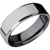 Titanium + Polish Polish Finish + Tantalum - 7 mm wide Beveled Titanium band featuring a Tantalum sleeve. - Custom