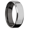 Titanium + Polish Polish Finish + Tantalum Noir - 7 mm wide Beveled Titanium band featuring a Tantalum Noir sleeve.