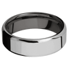Titanium + Polish Polish Finish + Tantalum Noir - 7 mm wide Beveled Titanium band featuring a Tantalum Noir sleeve.