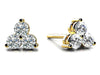 Trillium Diamond Studs- Choice of Natural or Lab Diamonds -.20ct to.96ct Total Weight - Lab or Natural Diamond Earrings