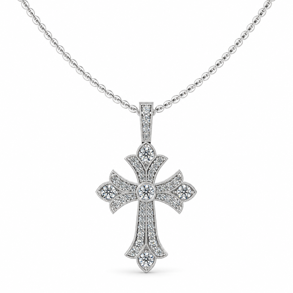 Vintage Inspired Diamond Cross Pendant – view 1 of 2