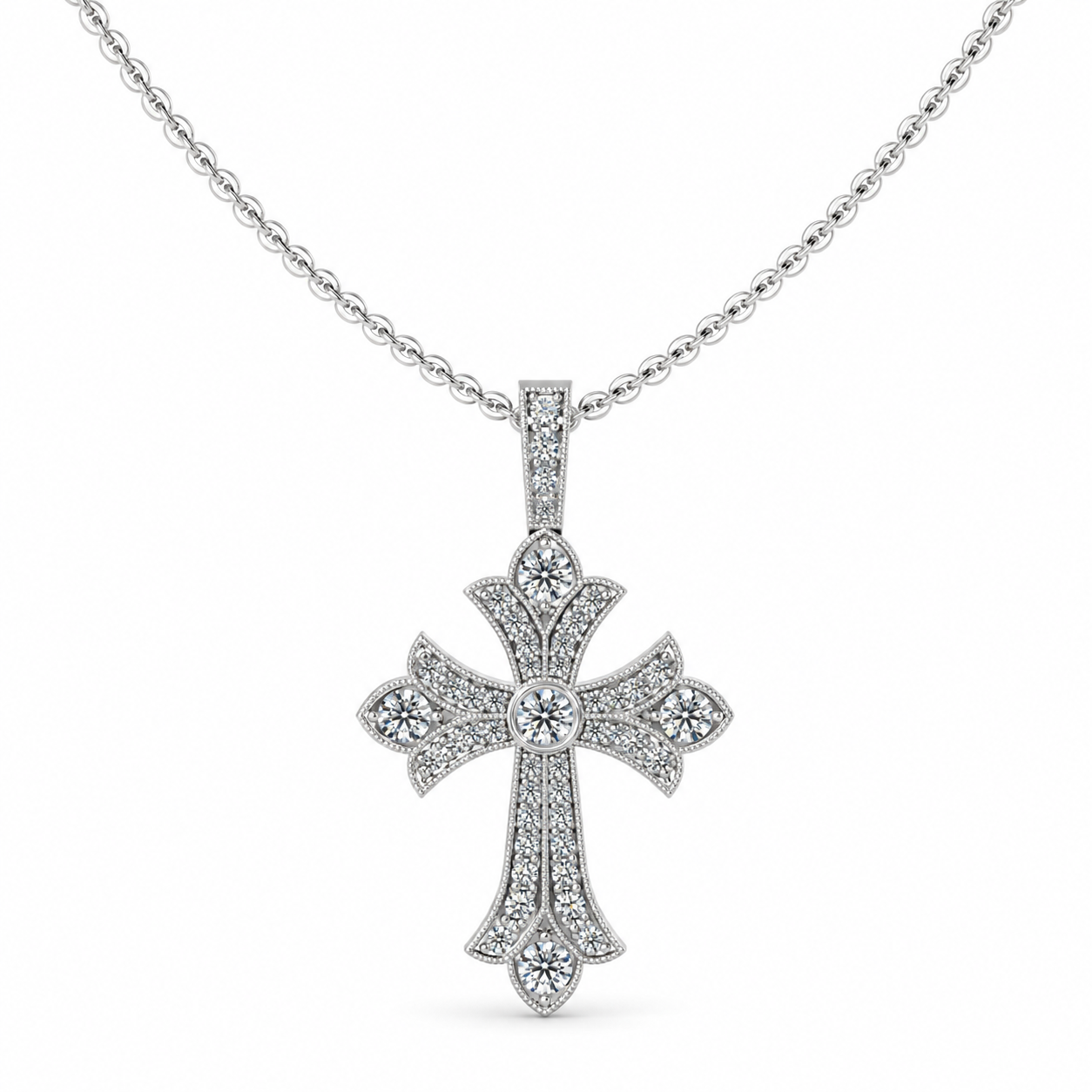 Vintage Inspired Diamond Cross Pendant – view 1 of 2