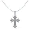 Vintage Inspired Diamond Cross Pendant with Millgrain Edges-.59ct TW - Lab Diamond Necklace