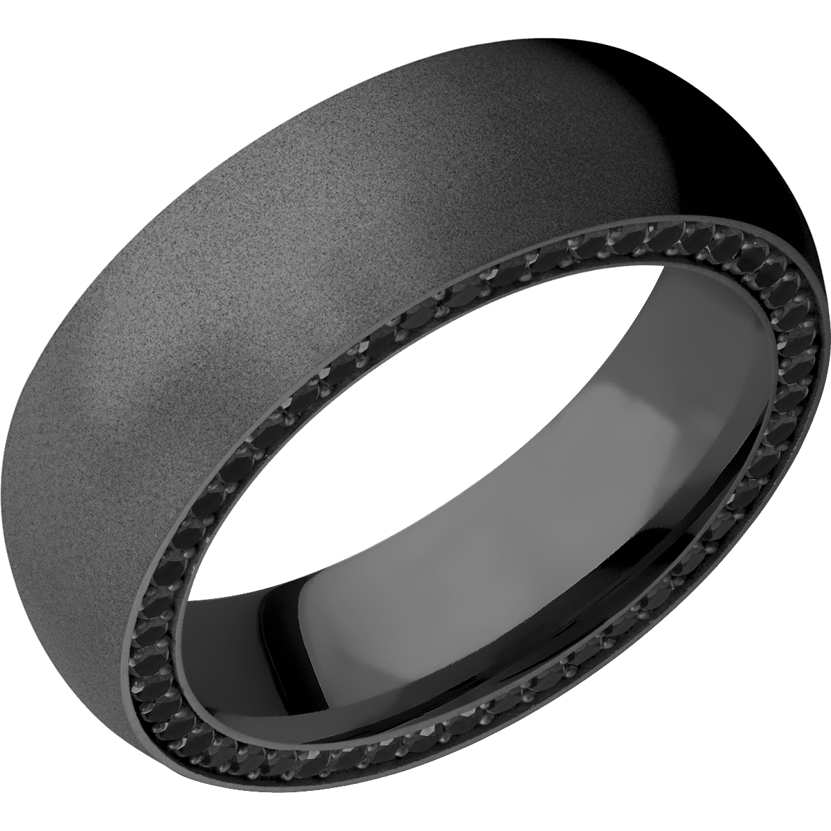 Zirconium + Bead Finish - Z7DSIDEETERNITYBLKDIA.01BEAD - Custom