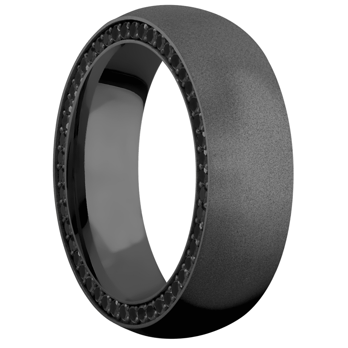 Zirconium + Bead Finish - Z7DSIDEETERNITYBLKDIA.01BEAD - Custom