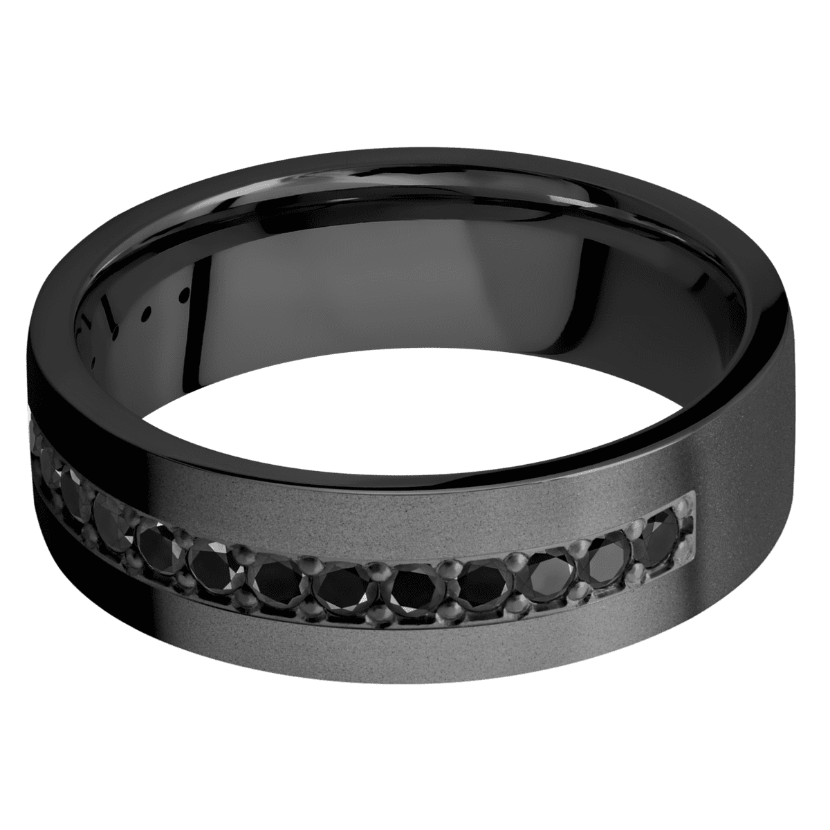 Zirconium + Bead Finish - Z7FHALFETERNITYBLKDIA.03BEAD - Custom