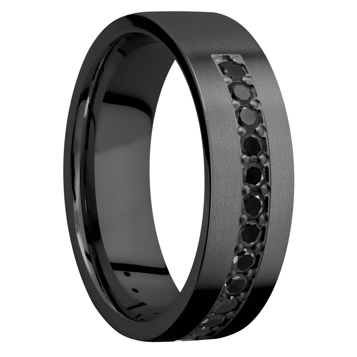 Zirconium + Bead Finish - Z7FHALFETERNITYBLKDIA.03BEAD - Custom